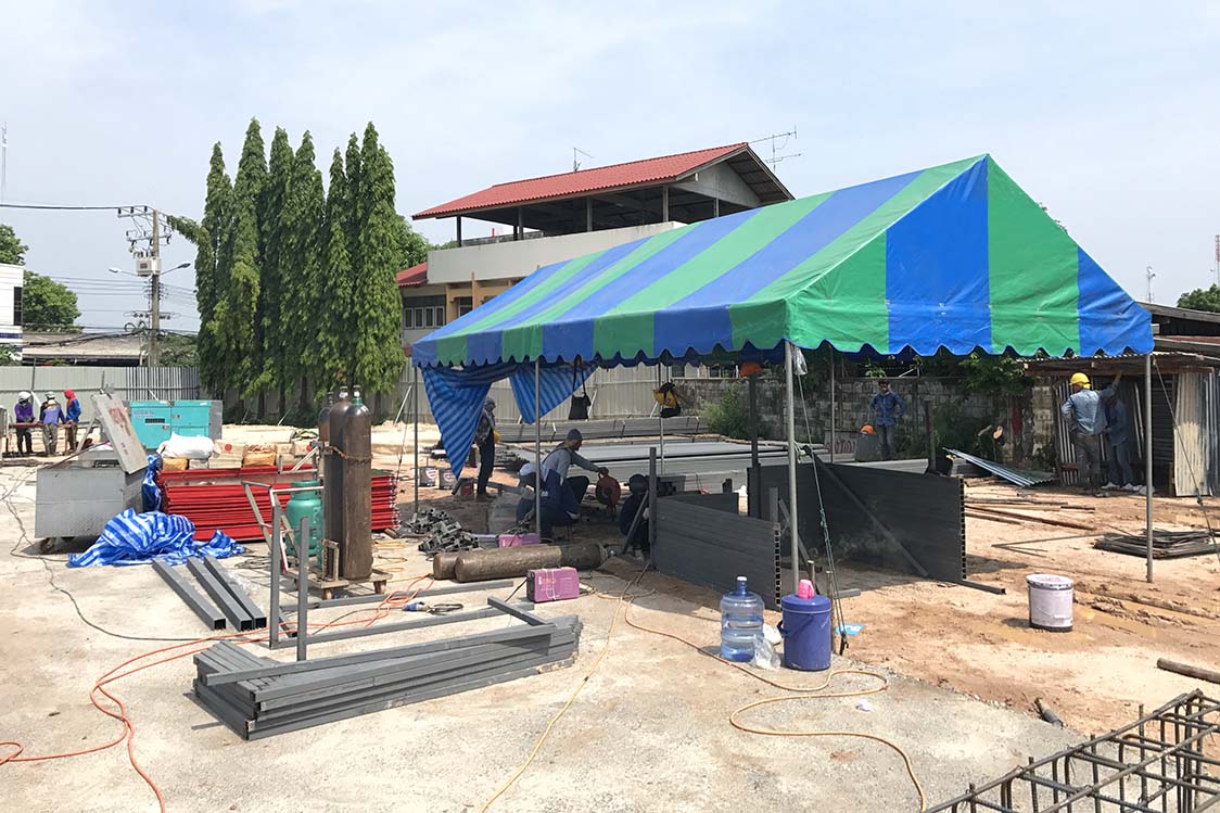 เต็นท์จั่ว 4x8 เมตร